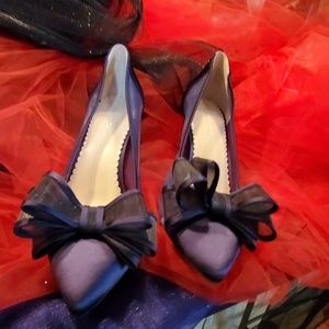 Charter club satin navy blue pumps